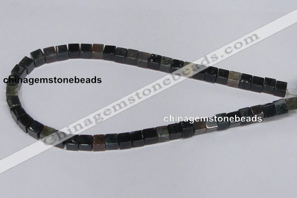 CAB397 15.5 inches 8*8mm cube moss agate gemstone beads wholesale