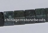 CAB399 15.5 inches 12*12mm cube moss agate gemstone beads wholesale