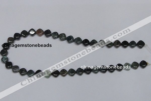 CAB418 15.5 inches 10*10mm rhombic moss agate gemstone beads