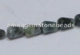 CAB424 15.5 inches 7*10mm faceted teardrop moss agate gemstone beads