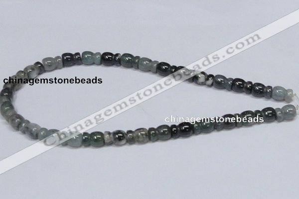 CAB426 15.5 inches 9*13mm vase-shaped moss agate gemstone beads