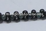 CAB427 15.5 inches 6*12mm bone-shaped moss agate gemstone beads