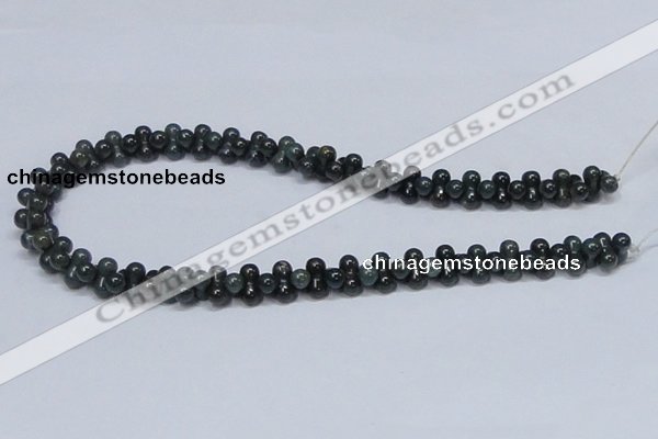 CAB427 15.5 inches 6*12mm bone-shaped moss agate gemstone beads