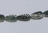 CAB428 15.5 inches 8*12mm leaf-shaped moss agate gemstone beads