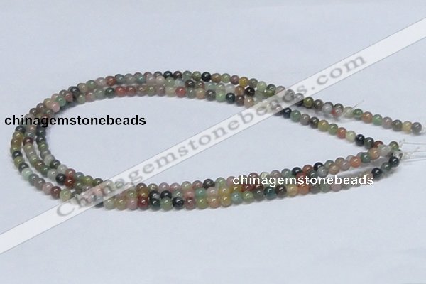 CAB431 15.5 inches 5mm round indian agate gemstone beads wholesale