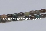 CAB437 15.5 inches 4*6mm rice indian agate gemstone beads wholesale