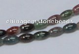 CAB438 15.5 inches 5*8mm rice indian agate gemstone beads wholesale