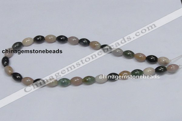 CAB439 15.5 inches 9*12mm rice indian agate gemstone beads wholesale