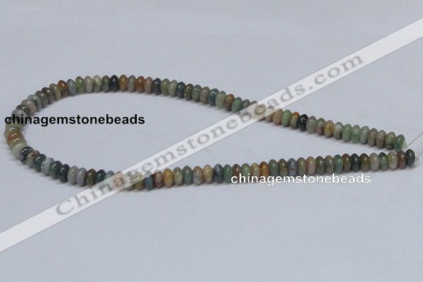 CAB440 15.5 inches 4*8mm rondelle indian agate gemstone beads