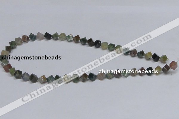 CAB441 15.5 inches 6*6mm inclined cube indian agate gemstone beads