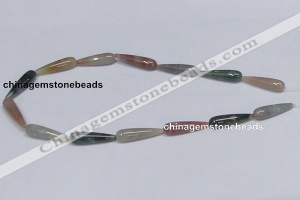 CAB445 15.5 inches 8*30mm teardrop indian agate gemstone beads