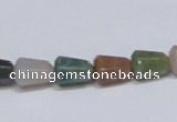 CAB446 15.5 inches 8*10mm faceted teardrop indian agate gemstone beads