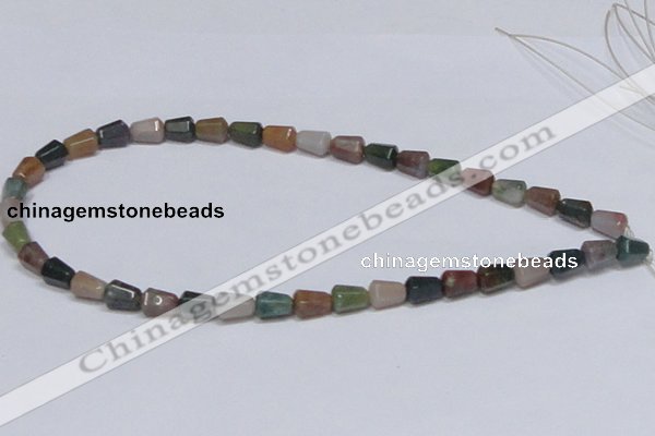 CAB446 15.5 inches 8*10mm faceted teardrop indian agate gemstone beads