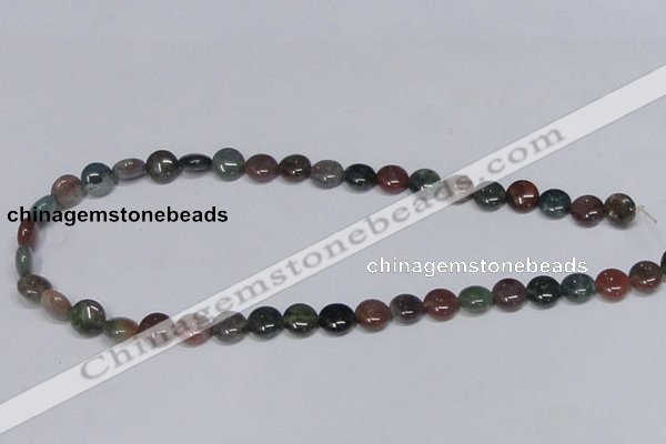 CAB449 15.5 inches 10mm flat round indian agate gemstone beads