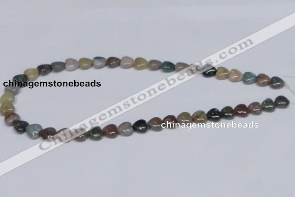 CAB453 15.5 inches 10*10mm heart indian agate gemstone beads