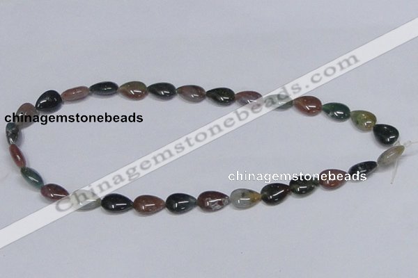 CAB460 15.5 inches 10*14mm flat teardrop indian agate gemstone beads
