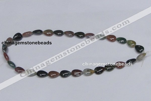 CAB460 15.5 inches 10*14mm flat teardrop indian agate gemstone beads