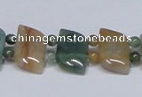 CAB468 15.5 inches horse eye & round double-drilled indian agate beads