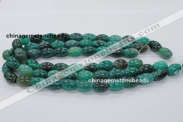 CAB52 15.5 inches 13*18mm egg-shaped peafowl agate gemstone beads