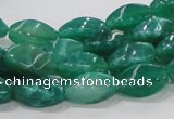 CAB57 15.5 inches 8*16mm twisted peafowl agate gemstone beads