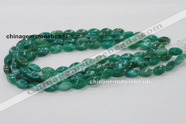 CAB57 15.5 inches 8*16mm twisted peafowl agate gemstone beads