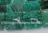 CAB59 15.5 inches 20*20mm square peafowl agate gemstone beads