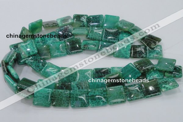 CAB59 15.5 inches 20*20mm square peafowl agate gemstone beads