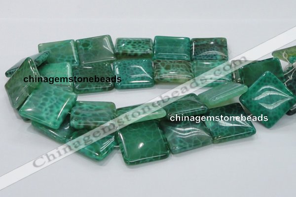 CAB60 15.5 inches 30*30mm square peafowl agate gemstone beads