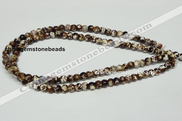 CAB609 15.5 inches 8mm round leopard skin agate beads wholesale