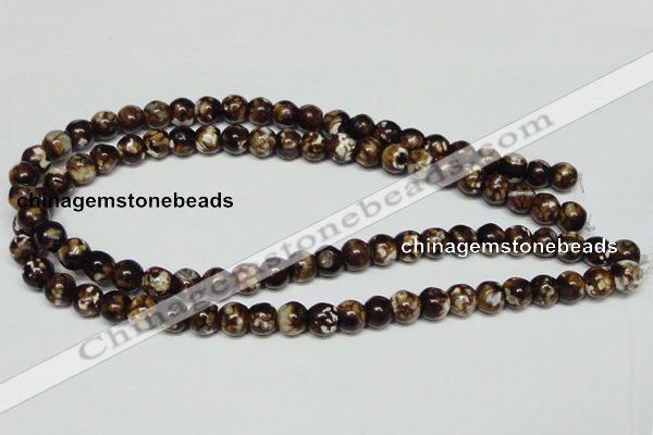 CAB610 15.5 inches 10mm round leopard skin agate beads wholesale