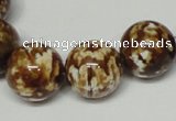 CAB613 15.5 inches 16mm round leopard skin agate beads wholesale