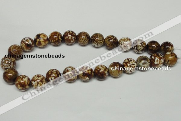 CAB613 15.5 inches 16mm round leopard skin agate beads wholesale