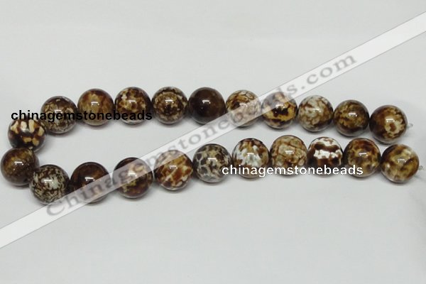 CAB614 15.5 inches 18mm round leopard skin agate beads wholesale