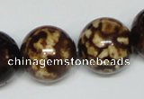 CAB615 15.5 inches 20mm round leopard skin agate beads wholesale