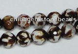 CAB616 15.5 inches 10mm faceted round leopard skin agate beads wholesale