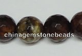 CAB619 15.5 inches 16mm faceted round leopard skin agate beads wholesale