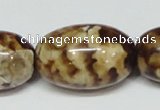 CAB623 15.5 inches 20*30mm egg-shaped leopard skin agate beads wholesale