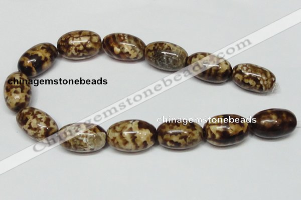 CAB623 15.5 inches 20*30mm egg-shaped leopard skin agate beads wholesale