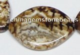 CAB638 15.5 inches 30*40mm marquise leopard skin agate beads