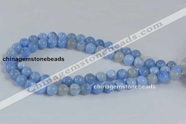 CAB647 15.5 inches 12mm round fire crackle agate beads wholesale