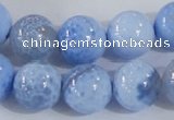 CAB648 15.5 inches 14mm round fire crackle agate beads wholesale