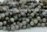 CAB65 15.5 inches 4mm round silver needle agate gemstone beads