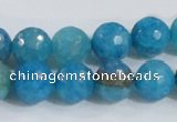 CAB655 15.5 inches 12mm faceted round fire crackle agate beads