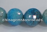 CAB658 15.5 inches 18mm faceted round fire crackle agate beads