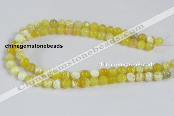 CAB660 15.5 inches 10mm round fire crackle agate beads wholesale