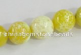 CAB662 15.5 inches 14mm round fire crackle agate beads wholesale