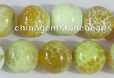 CAB663 15.5 inches 16mm round fire crackle agate beads wholesale