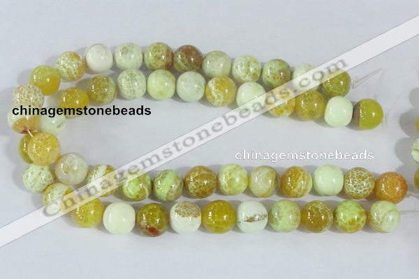 CAB663 15.5 inches 16mm round fire crackle agate beads wholesale