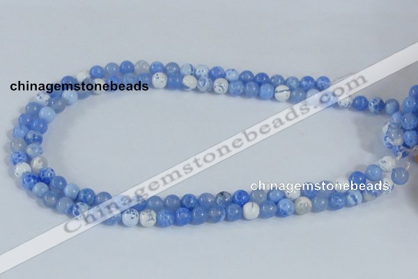 CAB665 15.5 inches 6mm round fire crackle agate beads wholesale