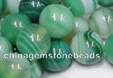 CAB717 15.5 inches 12mm round green agate gemstone beads wholesale